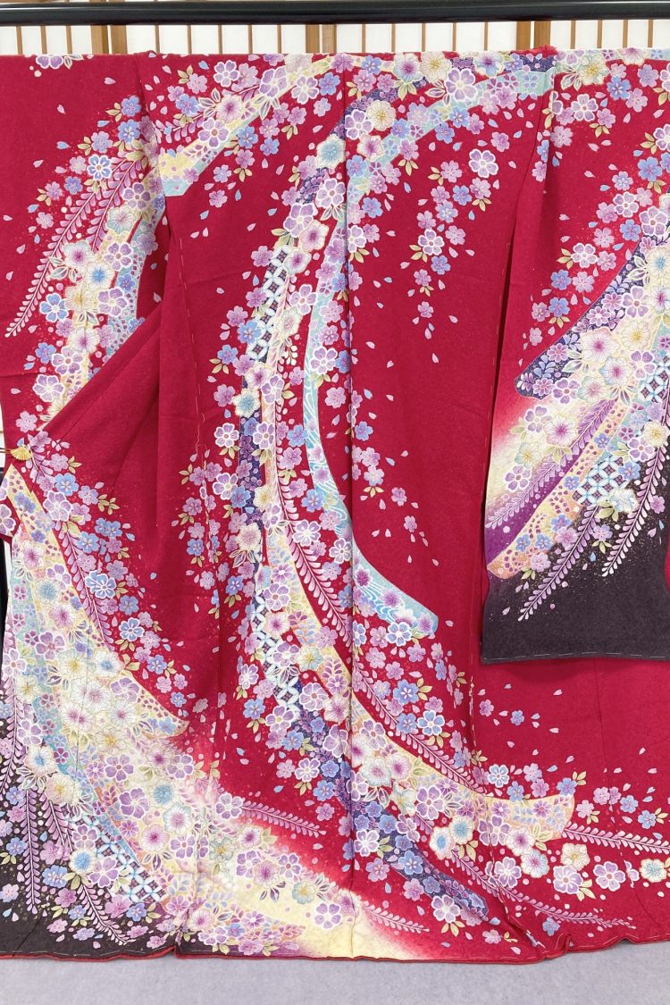 71 着物 振袖フルセット 振袖 辻ヶ花 花絞り 銀通し 成人式 卒業