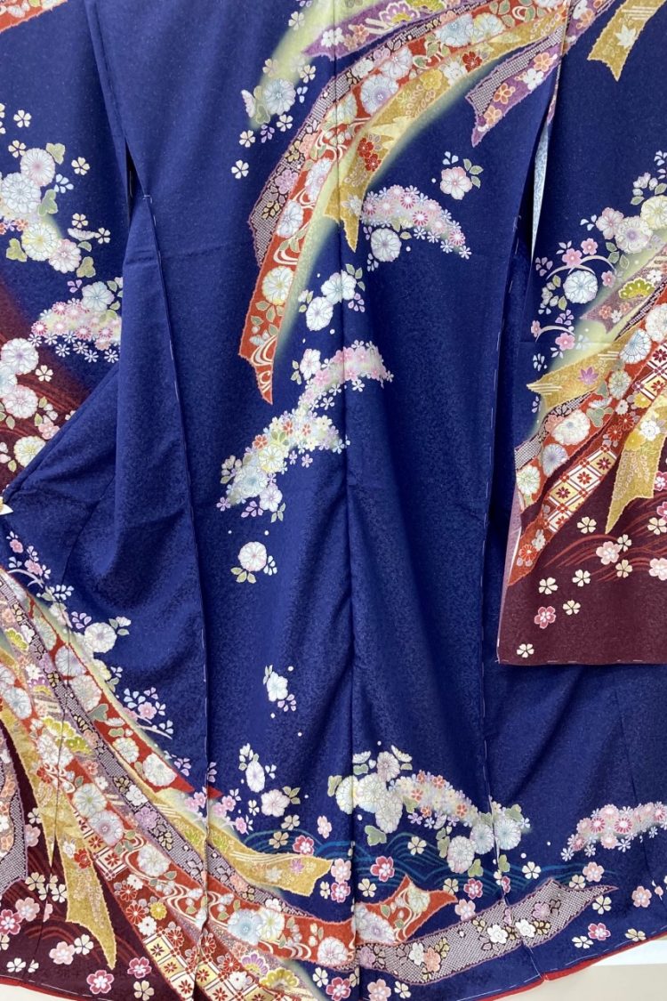 金通し 枝垂れ 辻ヶ花 熨斗 振袖 成人式 晴れの日 着物 021a 突き破る 