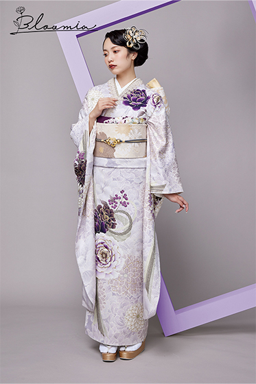 【新品/京友禅】薄紫に咲き誇る牡丹の花が品格ある晴れ姿を演出