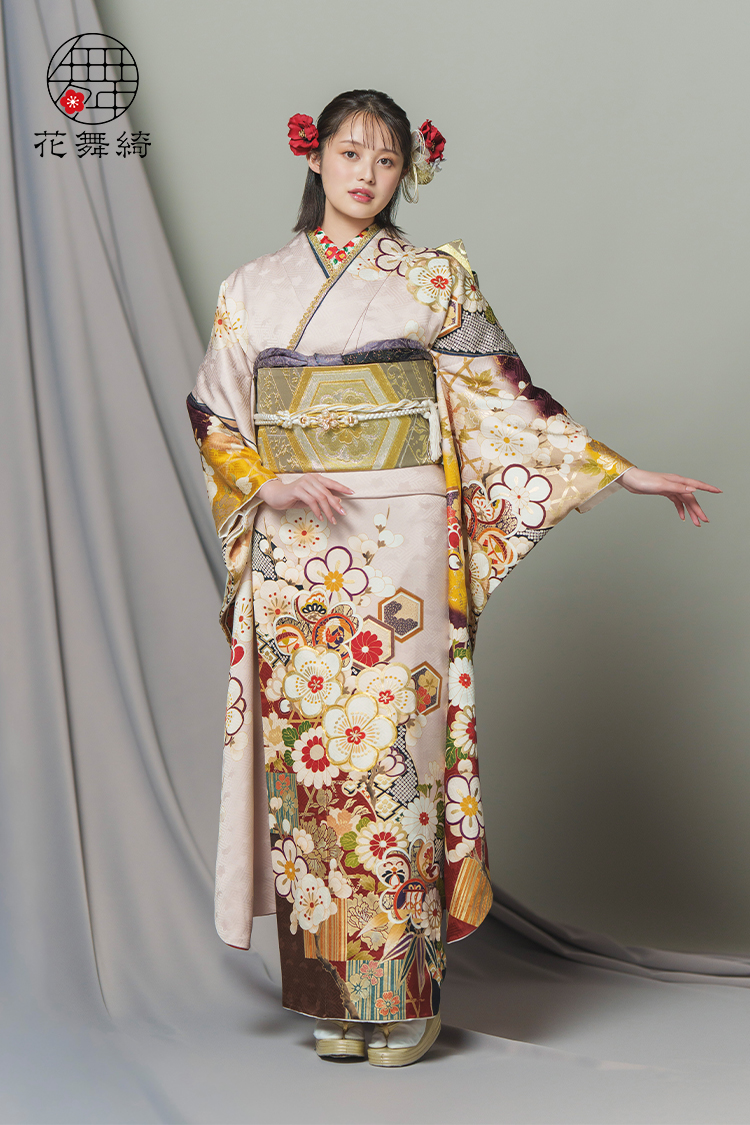 No.2350 【新品/京友禅】歌舞伎に多く使われる市松模様を取り入れ