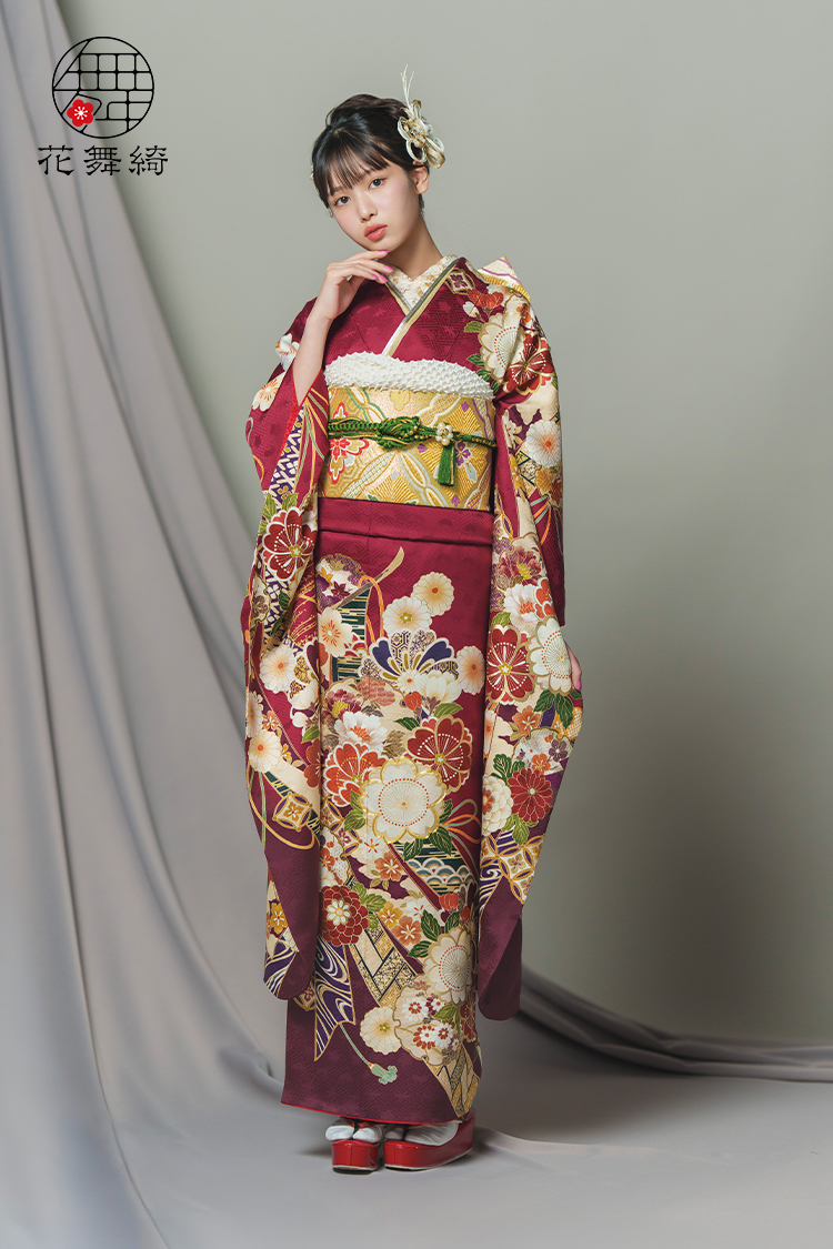 No.2351 【新品/京友禅】【オリジナルブランド】熨斗柄の吉祥文様に菊