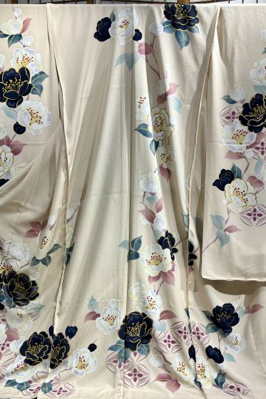 1046 ベージュ花柄