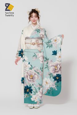 No.1134 【新品/京友禅】【オリジナルブランド】白×ミント