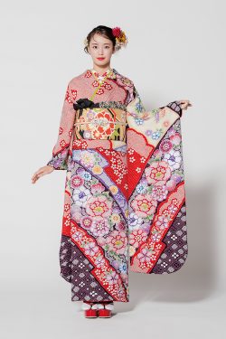 逸品　落款あり　京都　金彩　銀通し　王道の赤　友禅　本絞り　本振袖 逸品 落款あり 京都 金彩 銀通し 王道の赤 友禅 本絞り 本振袖