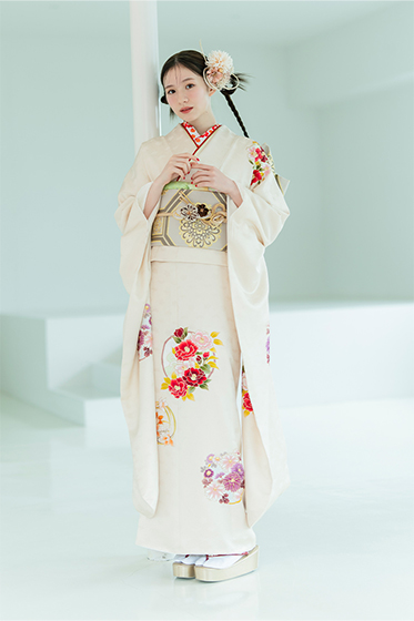 最安値 高品質 振袖 色無地 白 単品着物 成人式 ・結婚式 最大20日間 振袖レンタル 成人式 白 1月 フルセットレンタル21点