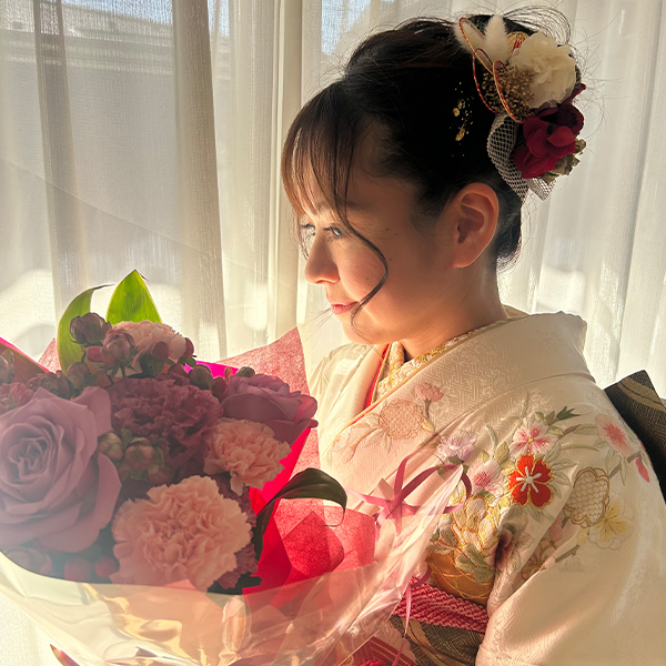 当日は家族や友人、近所の人にまで沢山褒めていただけました。